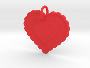 Heart  Pendant - Makom Jewelry in Red Processed Versatile Plastic