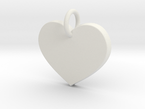 Loving Heart- Makom Jewelry in White Natural Versatile Plastic