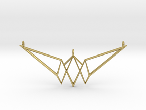 Tri Edged Pendant in Natural Brass