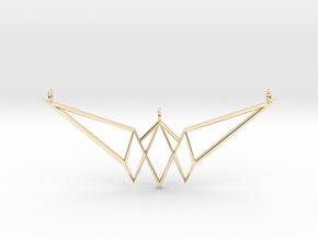 Tri Edged Pendant in 14k Gold Plated Brass