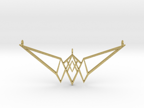 Inner Diamond Pendant v1.1 in Natural Brass