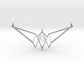 Inner Diamond Pendant v1.1 in Natural Silver