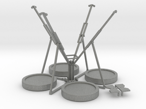Maxi Bungee Trampolin 4er - 1:87 (H0 scale) in Gray PA12