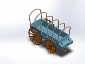 SUPPLY WAGON NO TOP in Tan Fine Detail Plastic