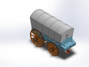 SUPPLY WAGON COVERED in Tan Fine Detail Plastic