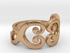 Swirls [ring] in Polished Bronze