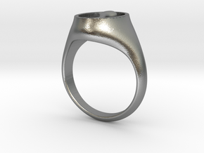 Horn Italia Signet Ring in Natural Silver