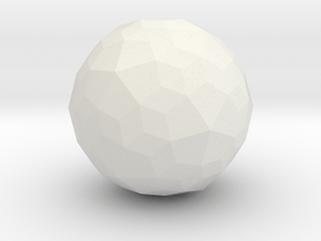 Joined Snub Dodecahedron (Dextro) - 1 Inch in White Natural Versatile Plastic