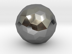 Joined Snub Dodecahedron (Dextro) - 10 mm - Rounde in Polished Silver