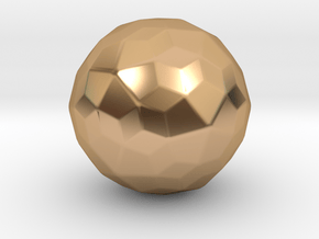 Joined Snub Dodecahedron (Dextro) - 10 mm - Rounde in Polished Bronze