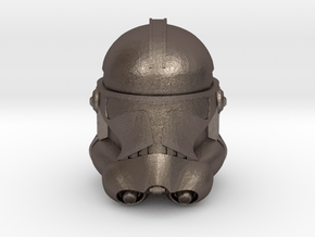 Phase II Clone Helmet | CCBS Scale in Polished Bronzed-Silver Steel