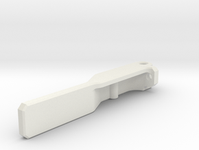 Compact Morse iambic paddle - LEFT LEVER in White Natural Versatile Plastic