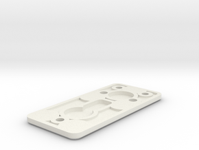 Compact Morse iambic paddle - BASEPLATE in White Natural Versatile Plastic
