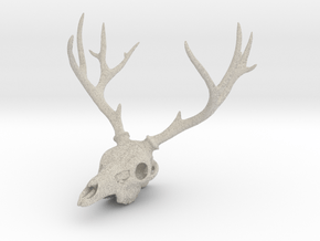 Deer Skull Pendant - 3DKitbash.com in Natural Sandstone
