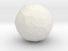 Joined Snub Dodecahedron (Laevo) - 1 in - V1 in White Natural Versatile Plastic