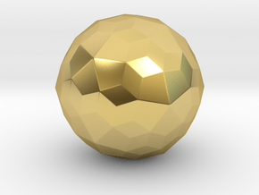 Joined Snub Dodecahedron (Laevo) - 10 mm - V1 in Polished Brass