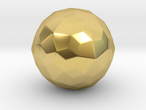 Joined Snub Dodecahedron (Laevo) - 10 mm - V2 in Polished Brass