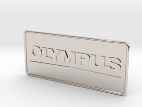 Olympus Camera Patch in Rhodium Plated Brass