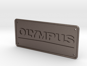 Olympus Camera Patch - Holes in Polished Bronzed-Silver Steel