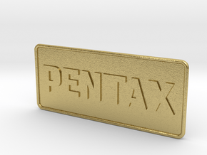 Pentax Camera Patch in Natural Brass