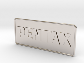 Pentax Camera Patch in Rhodium Plated Brass