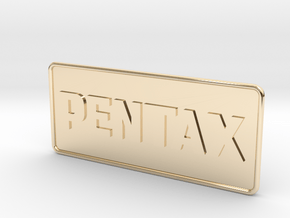 Pentax Camera Patch in 14k Gold Plated Brass