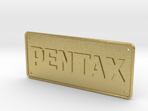 Pentax Camera Patch - Holes in Natural Brass