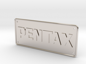 Pentax Camera Patch - Holes in Rhodium Plated Brass