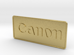 Canon Camera Patch in Natural Brass