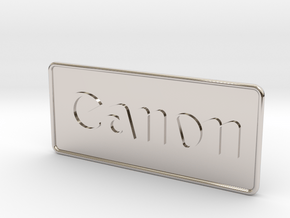 Canon Camera Patch in Rhodium Plated Brass