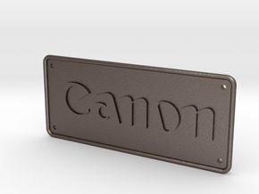 Canon Camera Patch - Holes in Polished Bronzed-Silver Steel
