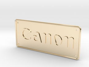 Canon Camera Patch - Holes in 14k Gold Plated Brass
