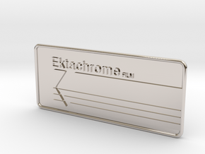 Ektachrome Film Patch in Rhodium Plated Brass
