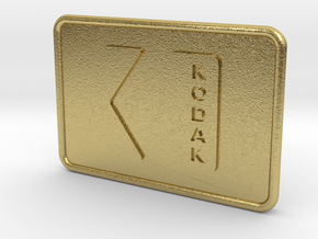 Kodak Logo Patch in Natural Brass