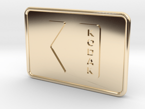 Kodak Logo Patch in 14k Gold Plated Brass