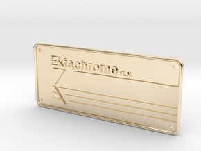 Ektachrome Film Patch - Holes in 14k Gold Plated Brass