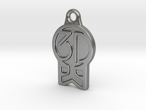 3DKitbash Logo Pendant in Natural Silver