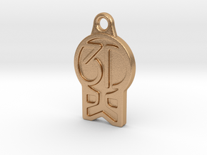 3DKitbash Logo Pendant in Natural Bronze