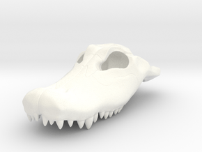 Alligator Skull Pendant - 3DKitbash.com in White Processed Versatile Plastic
