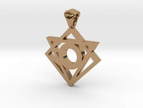 Iconic Symbol Pendant in Polished Brass