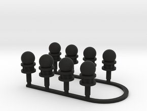 Chess Toppers - the pawns in Black Premium Versatile Plastic