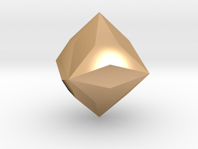 Joined Truncated Cube - 10 mm in Polished Bronze