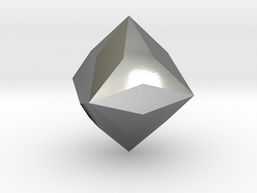 Joined Truncated Cube - 10 mm in Polished Silver