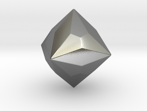 Joined Truncated Cube - 10 mm - Rounded V1 in Polished Silver
