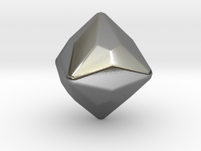 Joined Truncated Cube - 10 mm - Rounded V2 in Polished Silver