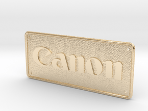 Canon Camera Patch Textured - Holes in 14k Gold Plated Brass