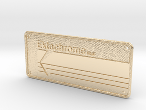Ektachrome Film Patch Textured - Holes in 14k Gold Plated Brass