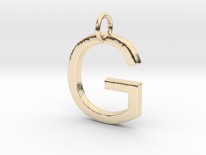 G Pendant- Makom Jewelry in 14k Gold Plated Brass