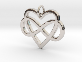 Heart Pendant- Makom Jewelry in Rhodium Plated Brass