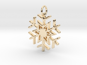 Snowflake Pendant- Makom Jewelry in 14k Gold Plated Brass